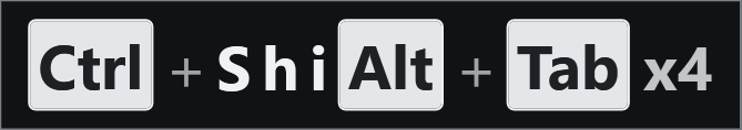 The same sequence with no separator between presses
